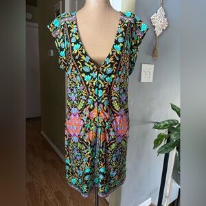Nannette Lepore Bali Batik Tunic Swim Cover-dress